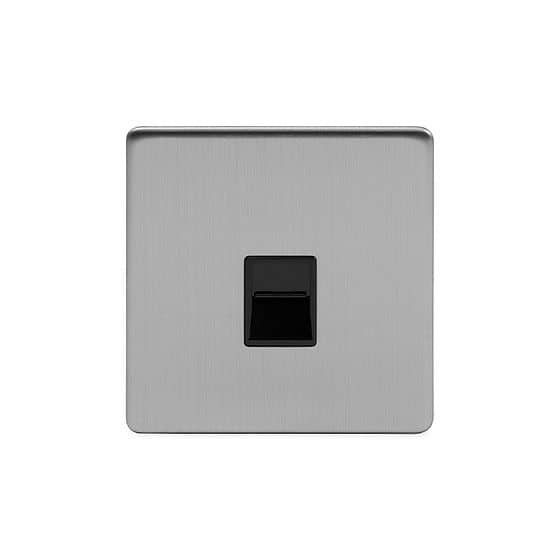 Soho Lighting Brushed Chrome 1 Gang Tel Master Socket