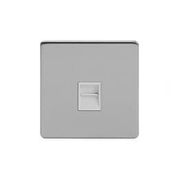 Soho Lighting Brushed Chrome 1 Gang Tel Master Socket