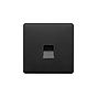 Soho Lighting Matt Black 1 Gang Telephone Master Socket,BT Screwless