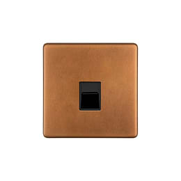 Antique Copper Telephone Secondary Socket