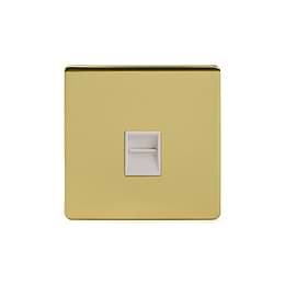 Soho Lighting Brushed Brass 1 Gang Tel Secondary Socket