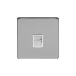 Soho Lighting Brushed Chrome 1 Gang Tel Secondary Socket