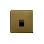 Soho Lighting Old Brass 1 Gang Telephone Secondary (Slave) Socket,BT