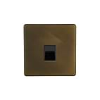 Soho Lighting Vintage Brass 1 Gang Telephone Secondary (Slave) Socket,BT