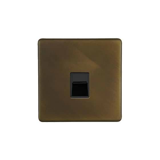 Soho Lighting Vintage Brass 1 Gang Telephone Secondary (Slave) Socket,BT