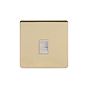 Soho Lighting Brushed Brass 1 Gang Data Socket RJ45 Cat5 Wht Ins Screwless