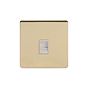 Soho Lighting Brushed Brass 1 Gang Data Socket RJ45 Cat5 Wht Ins Screwless