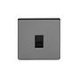 Soho Lighting Black Nickel 1 Gang Data Socket RJ45 Cat5 Blk Ins Screwless