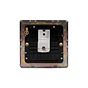 Soho Lighting Polished Chrome 1 Gang Data Socket RJ45 Ethernet Cat5 Blk Ins Screwless