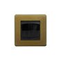 Soho Lighting Old Brass 1 Gang 2 Module Brush Plate