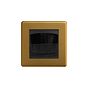 Soho Lighting Antique Gold 1 Gang 2 Module Brush Plate