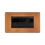Soho Lighting Antique Copper 2 Gang 4 Module Brush Plate