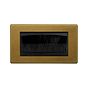 Soho Lighting Old Brass 2 Gang 4 Module Brush Plate