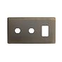 Soho Lighting Antique Brass 3 Gang 1RM+2CM Dual Module Grid Switch Plate