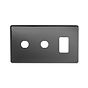 Soho Lighting Black Nickel 3 Gang 1RM+2CM Dual Module Grid Switch Plate