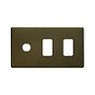 Soho Lighting Bronze 3 Gang 2RM+1CM Dual Module Grid Switch Plate