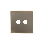 Soho Lighting Antique Brass 2 Gang CM Circular Module Grid Switch Plate