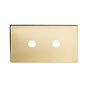 Soho Lighting Brushed Brass 2 Gang (Lg Plt) CM Circular Module Grid Switch Plate