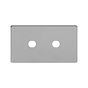 Soho Lighting Brushed Chrome 2 Gang (Lg Plt) CM Circular Module Grid Switch Plate