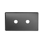 Soho Lighting Black Nickel 2 Gang (Lg Plt) CM Circular Module Grid Switch Plate