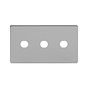 Soho Lighting Brushed Chrome 3 Gang CM Circular Module Grid Switch Plate