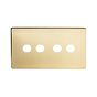 Soho Lighting Brushed Brass 4 Gang CM Circular Module Grid Switch Plate