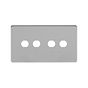 Soho Lighting Brushed Chrome 4 Gang CM Circular Module Grid Switch Plate