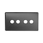 Soho Lighting Black Nickel 4 Gang CM Circular Module Grid Switch Plate