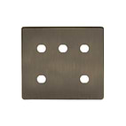 Soho Lighting Antique Brass 5 Gang CM Circular Module Grid Switch Plate
