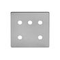 Soho Lighting Brushed Chrome 5 Gang CM Circular Module Grid Switch Plate