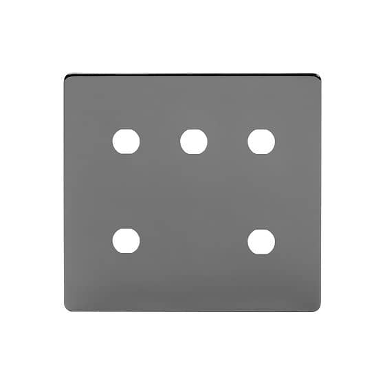 Soho Lighting Black Nickel 5 Gang CM Circular Module Grid Switch Plate