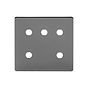Soho Lighting Black Nickel 5 Gang CM Circular Module Grid Switch Plate