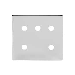 Soho Lighting Polished Chrome 5 Gang CM Circular Module Grid Switch Plate