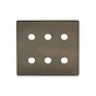 Soho Lighting Antique Brass 6 Gang CM Circular Module Grid Switch Plate