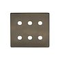 Soho Lighting Antique Brass 6 Gang CM Circular Module Grid Switch Plate