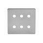 Soho Lighting Brushed Chrome 6 Gang CM Circular Module Grid Switch Plate