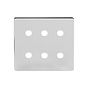 Soho Lighting Polished Chrome 6 Gang CM Circular Module Grid Switch Plate