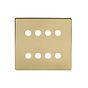 Soho Lighting Brushed Brass 8 Gang CM Circular Module Grid Switch Plate