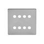 Soho Lighting Brushed Chrome 8 Gang CM Circular Module Grid Switch Plate