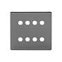 Soho Lighting Black Nickel 8 Gang CM Circular Module Grid Switch Plate