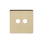 Soho Lighting Brushed Brass 2 Gang Toggle Plates  Screwless