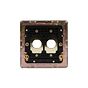 Soho Lighting Brushed Brass 2 Gang LT3 Toggle Plate ONLY