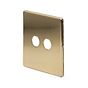 Soho Lighting Brushed Brass 2 Gang LT3 Toggle Plate ONLY