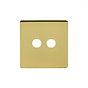 Soho Lighting Brushed Brass 2 Gang LT3 Toggle Plate ONLY