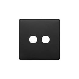 Soho Lighting Matt Black 2 Gang LT3 Toggle Plate