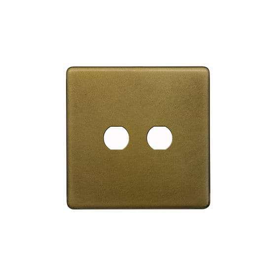 Soho Lighting Old Brass 2 Gang LT3 Toggle Plate ONLY