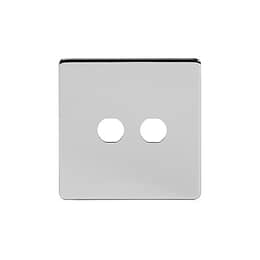 Soho Lighting Polished Chrome 2 Gang Toggle Plate Screwless