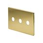 Soho Lighting Brushed Brass 3 Gang LT3 Toggle Plate ONLY