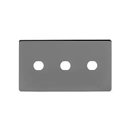 Soho Lighting Black Nickel 3 Gang Toggle Plate Screwless