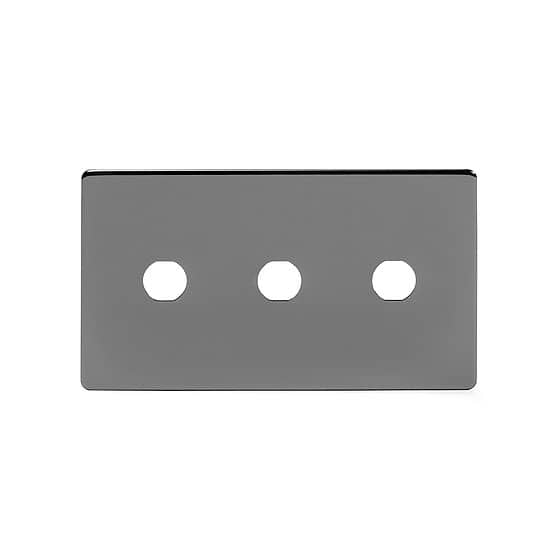 Soho Lighting Black Nickel 3 Gang Toggle Plate Screwless